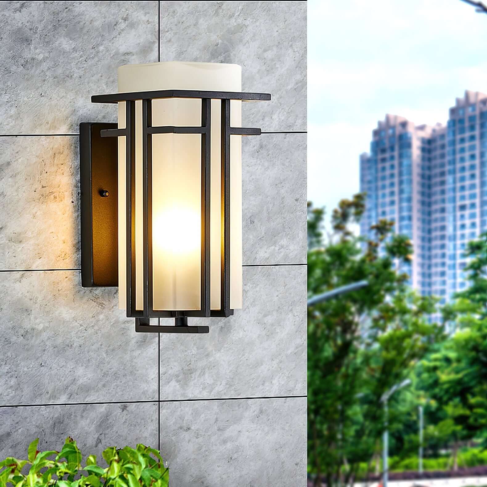 Outdoor Wall Lamp - Iron & Glass
