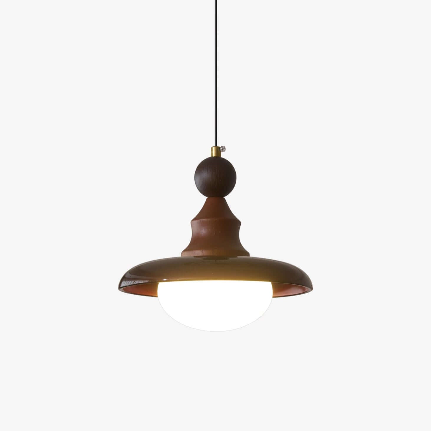 Pendant Light with Wooden Accents
