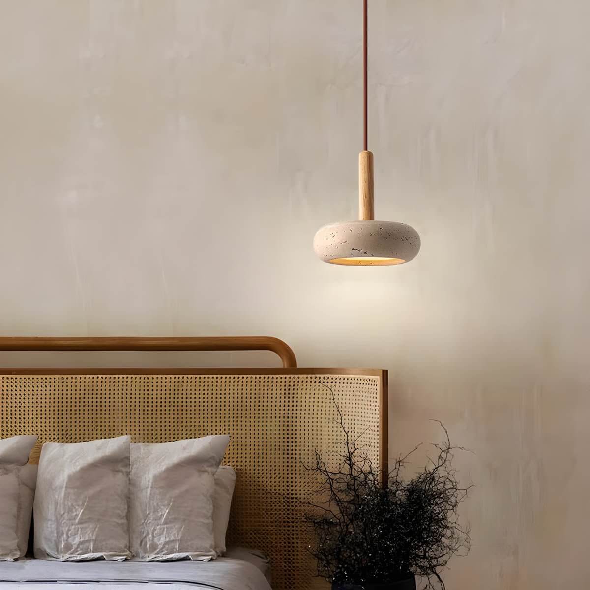 Natural Stone Pendant Lamp - Elegant & Sustainable