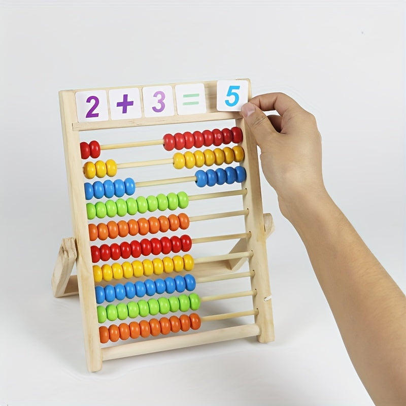 Educational Wooden Abacus – Learn Addition and Subtraction with Colourful Beads
