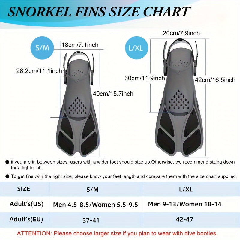 AquaFlex Snorkel Fins – Ideal for Swimming and Snorkelling