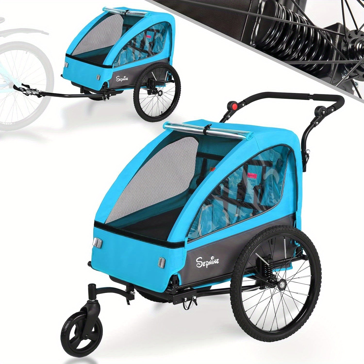 FlexiRide 2-in-1 Bike Caravan – Comfortable and Foldable for Two People