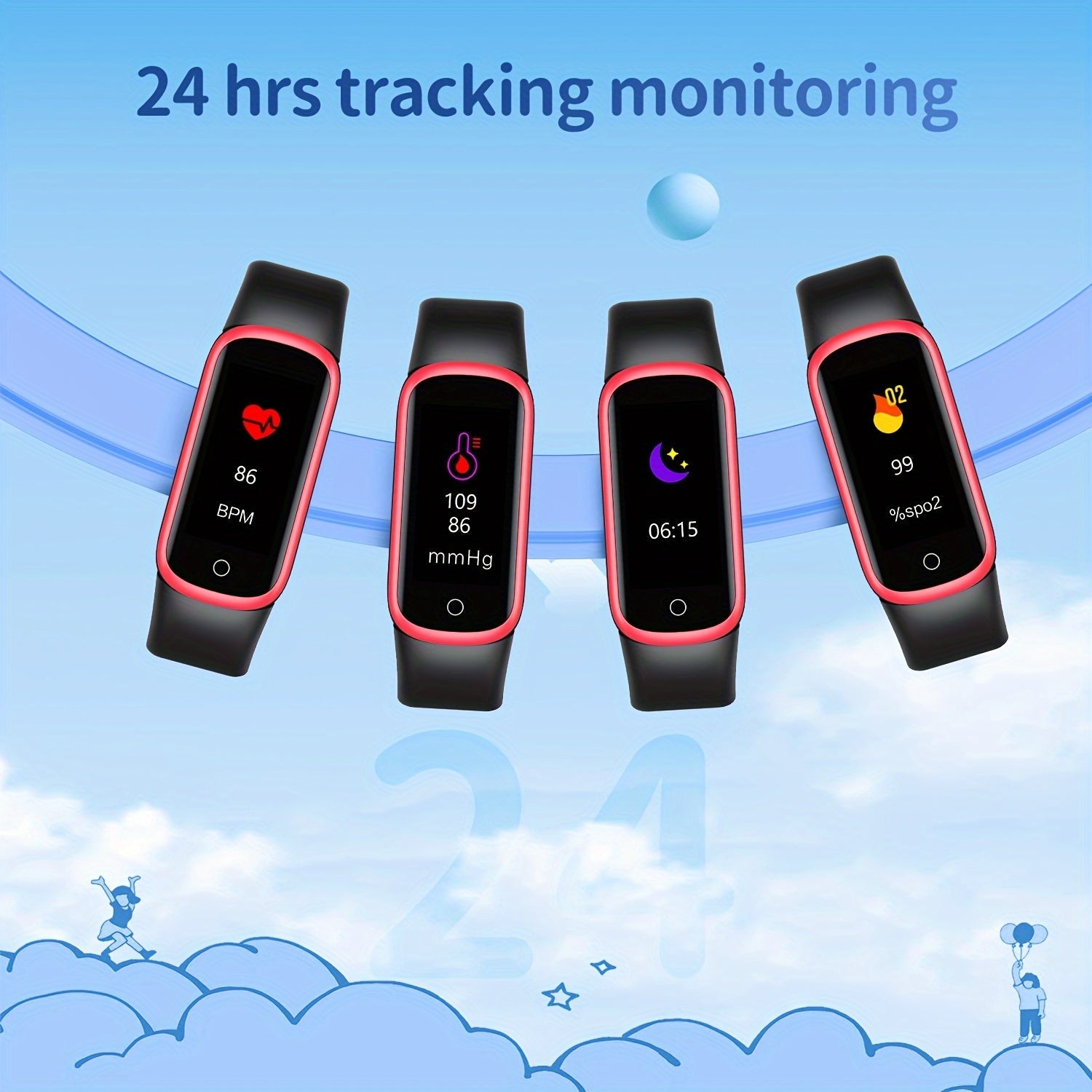 ActiveKid Slim Watch - For Children with Step and Calorie Counter