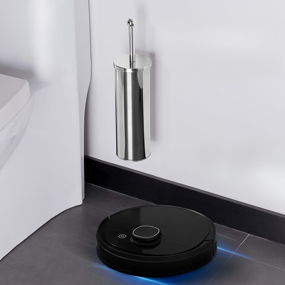 Toilet Brush with Long Handle and Hygienic Holder – Durable and Stylish