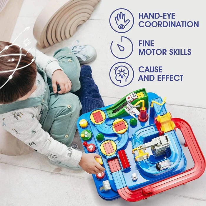 RescueTrack Adventure Set – Educational Rescue Vehicle Toy for Toddlers