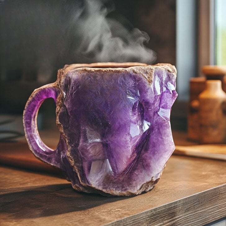 CrystalAura Premium Mug | Handcrafted gemstone-inspired coffee and tea cup