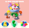 Plush Easter Eggs with Mini Animals for Children – 12 Piece Surprise Egg Set