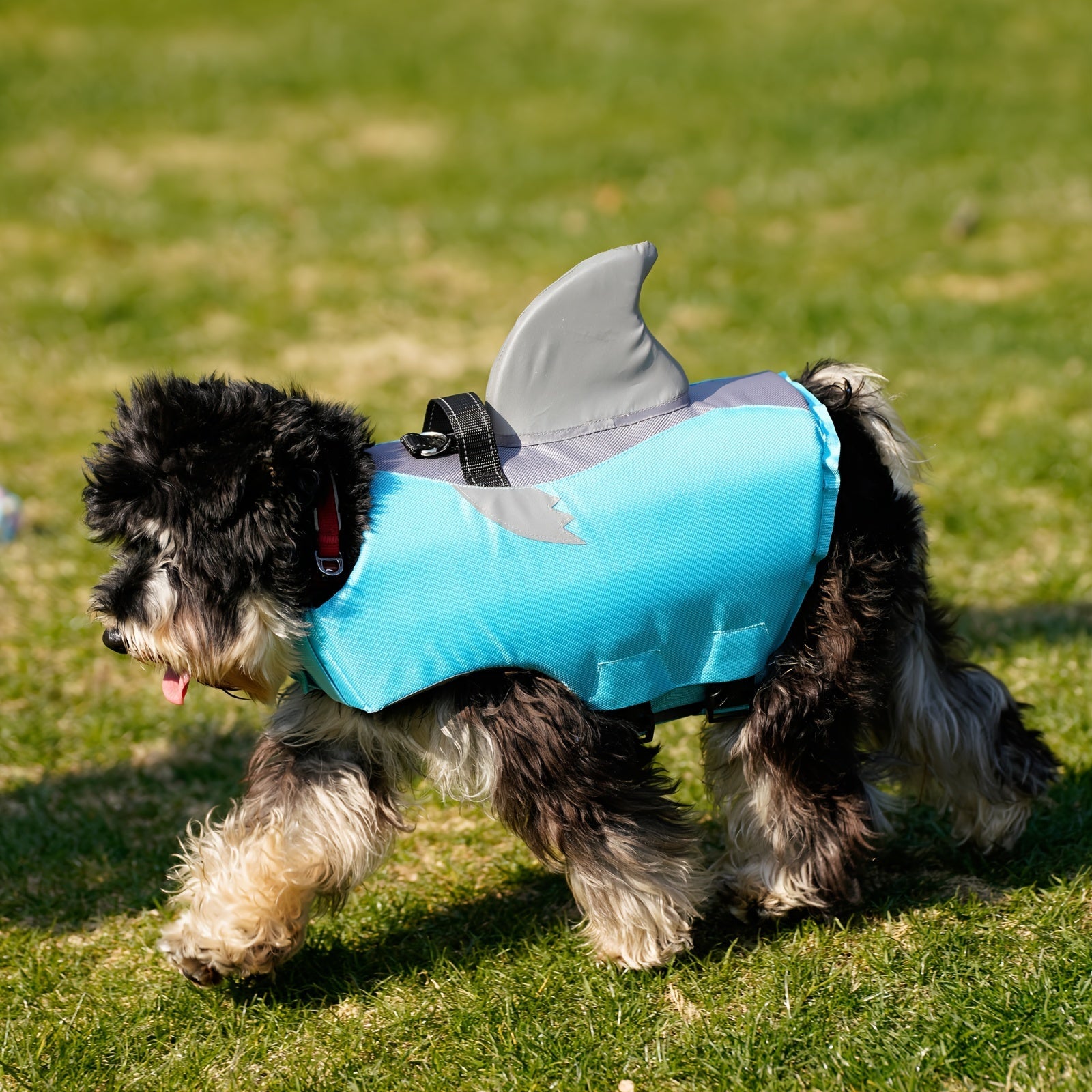 Reflective Shark Dog Swimsuit – Safety Vest for Pets with Handle and Adjustable Straps