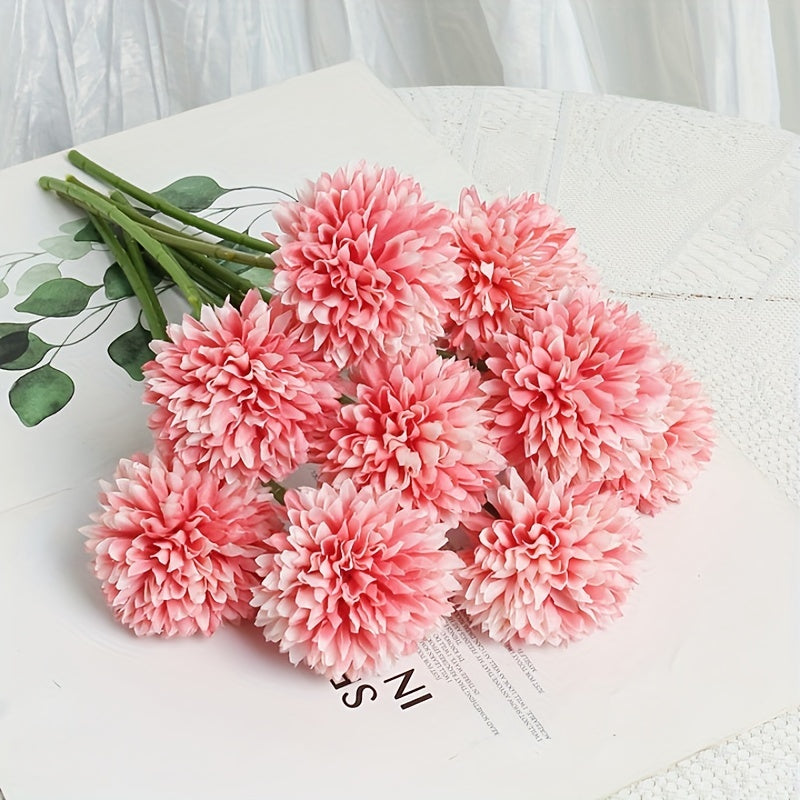 Set of 5 Artificial Chrysanthemum Flowers – Realistic Arrangements for Weddings and Home Decoration
