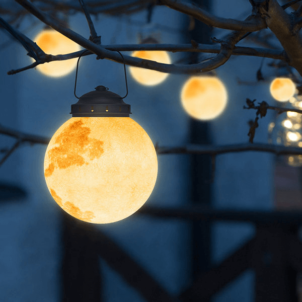 LED Outdoor Pendant Light - Gold Metal & Resin