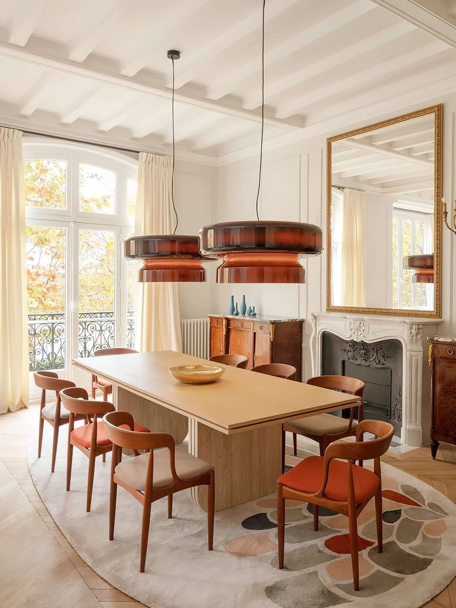 Bohemian Style Pendant Light - Glass & Metal LED