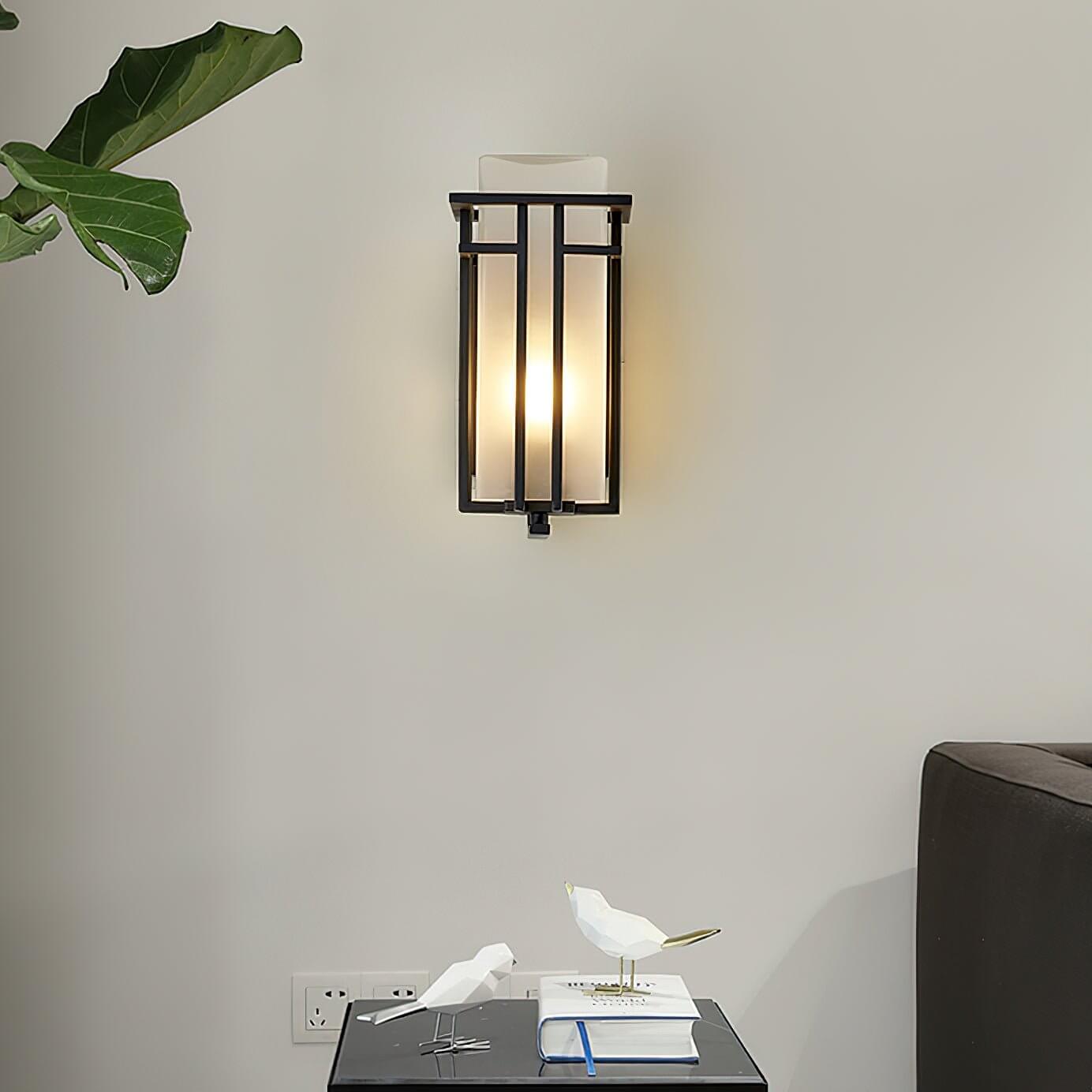 Outdoor Wall Lamp - Iron & Glass
