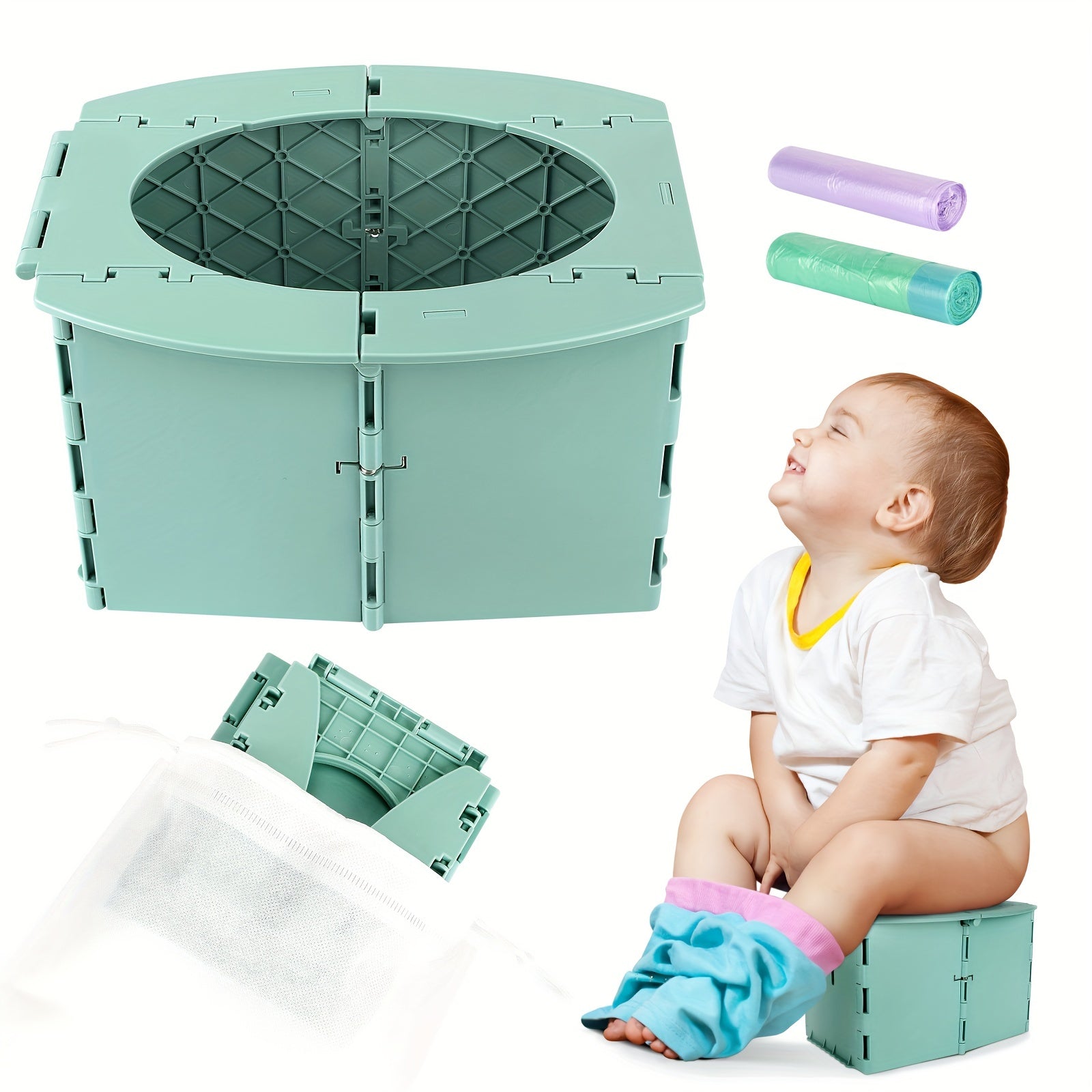 Compact Foldable Children's Toilet – Handy and Hygienic Solution for On-the-Go