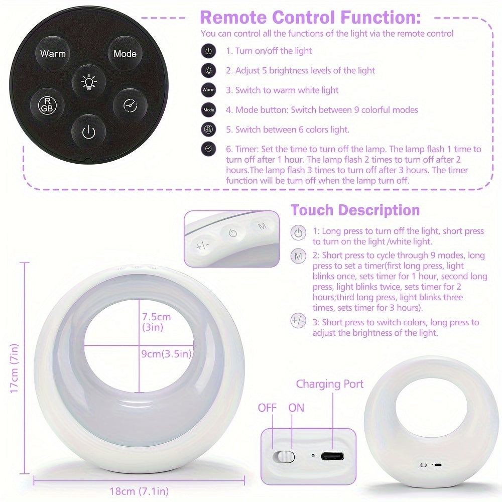 Colourful Ring Lamp - Bring Life and Ambience to Your Space