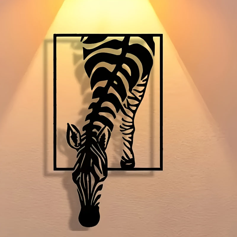 Zebra Silhouette Wall Decoration - Stylish Elegance for Your Space