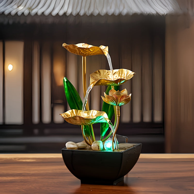 Serene Lotus Indoor Fountain – Calming and Atmospheric
