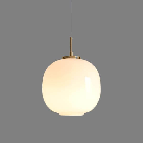 Modern Pendant Light - Opal Glass Design