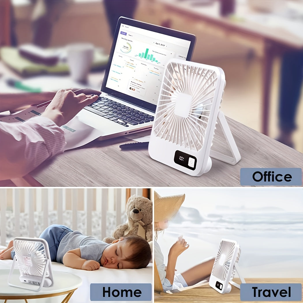 Eritex Portable Desk Fan – Foldable with 5 Speed Settings