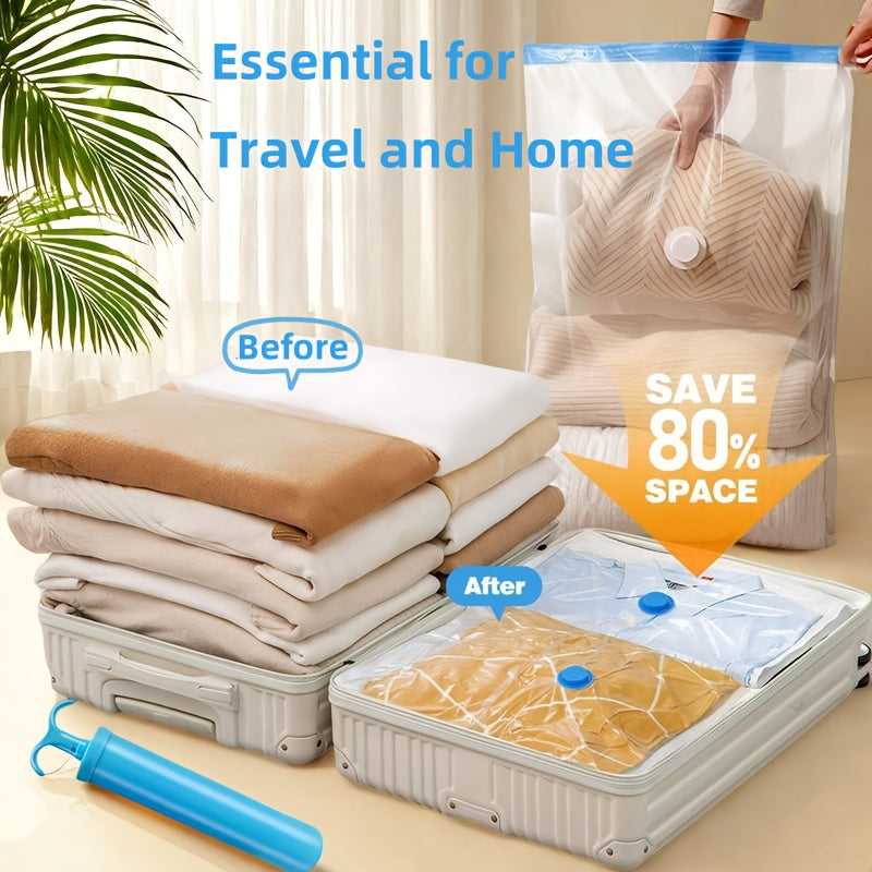Set of Extra Large Vacuum Storage Bags – Reusable, Waterproof and Space-Saving