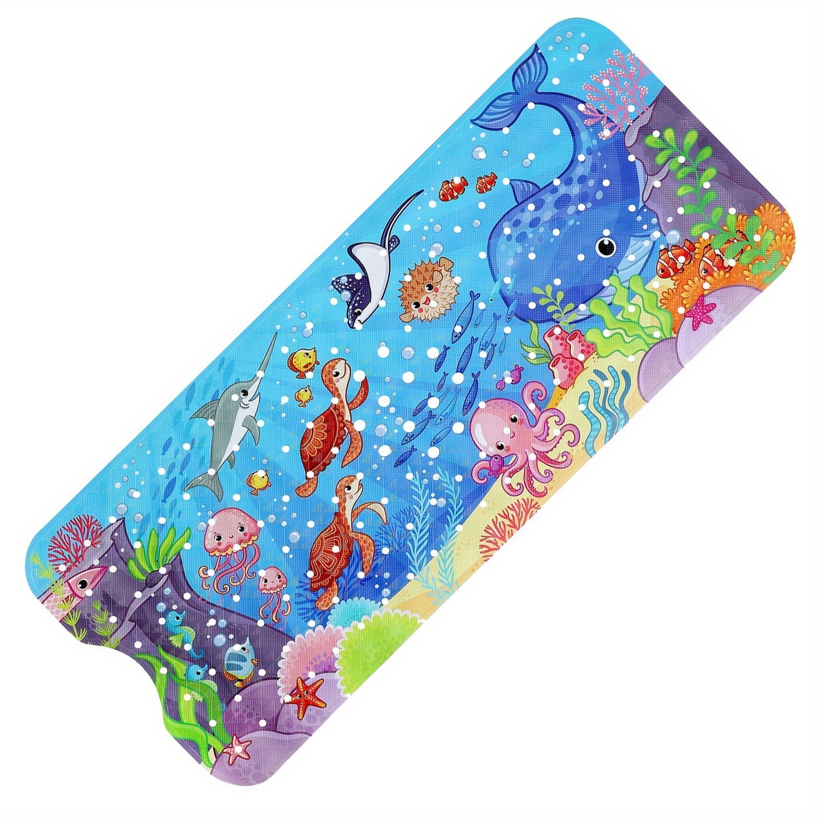 Extra-Long Anti-Slip Bath Mat – Machine Washable with Suction Cups