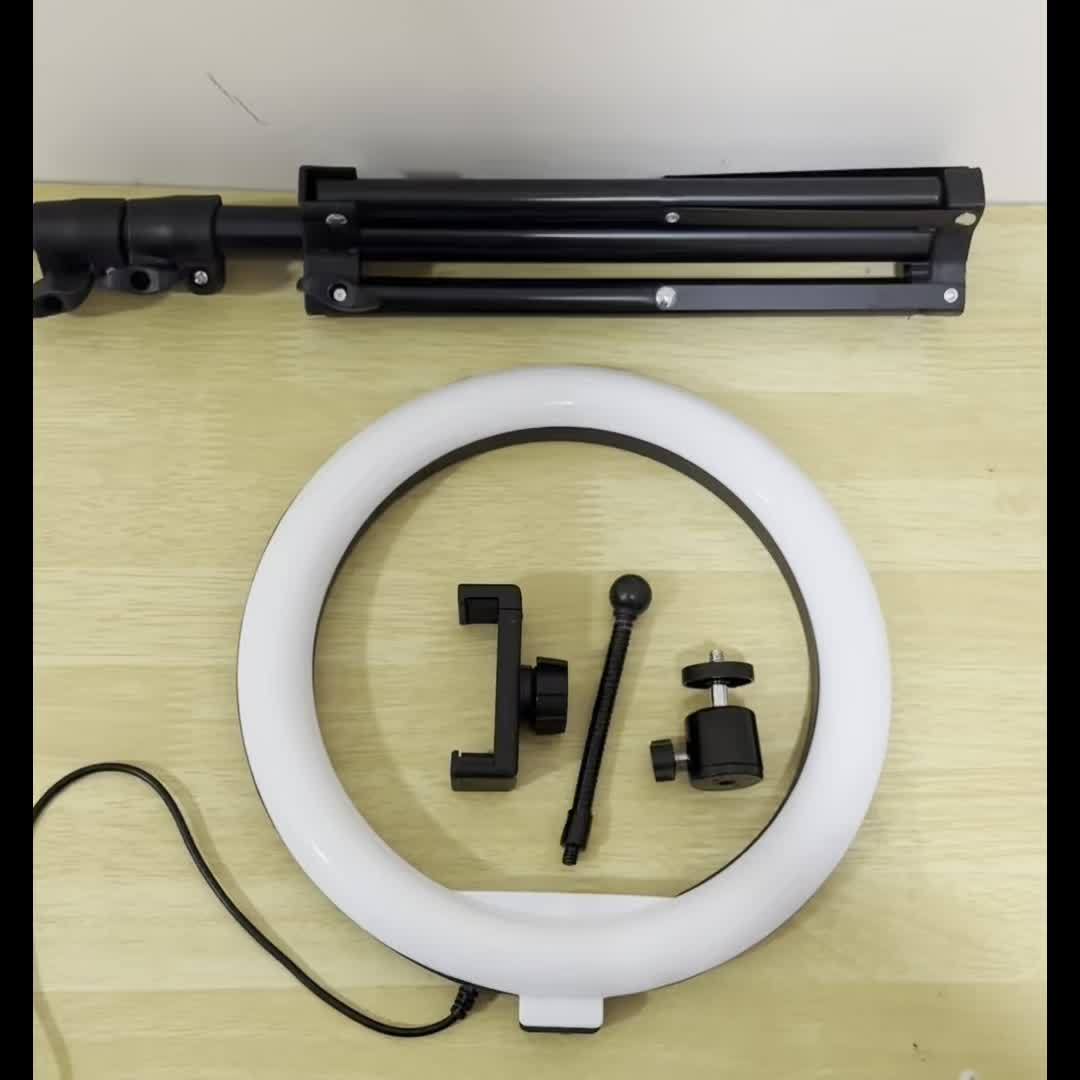 LED Ring Light with Tripod and Phone Holder - For Perfect Selfies and Video Recordings