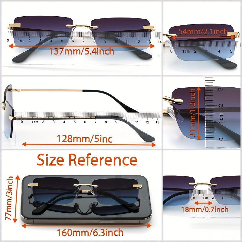Stylish Frameless Sunglasses – Trendy and Comfortable for Men