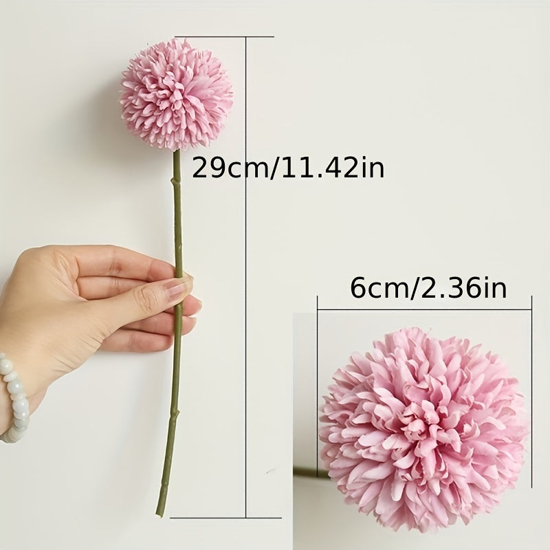 Set of 5 Artificial Chrysanthemum Flowers – Realistic Arrangements for Weddings and Home Decoration