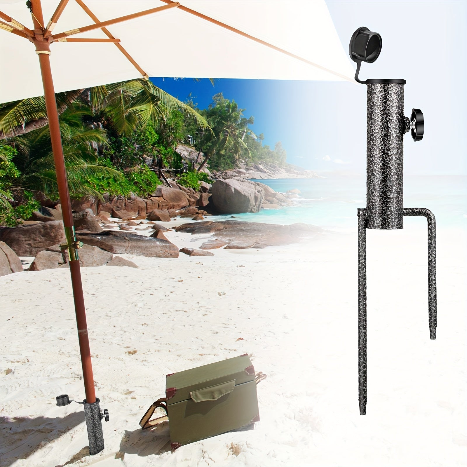 Portable Adjustable Parasol Base – Sturdy Steel Stability