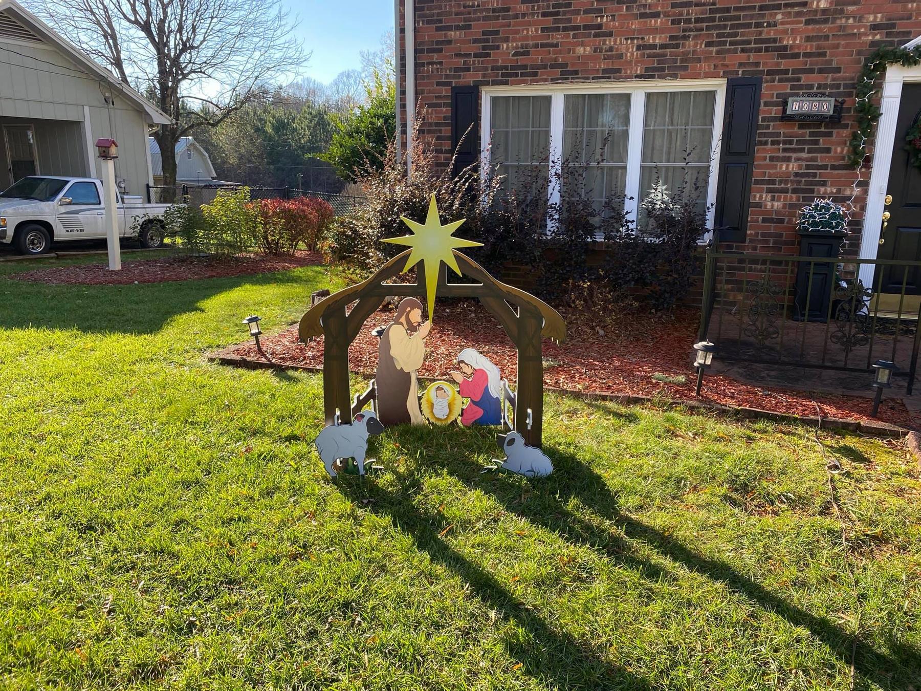 MajestiCraft Holiday Nativity Scene | High-quality weatherproof Christmas decoration for outdoors
