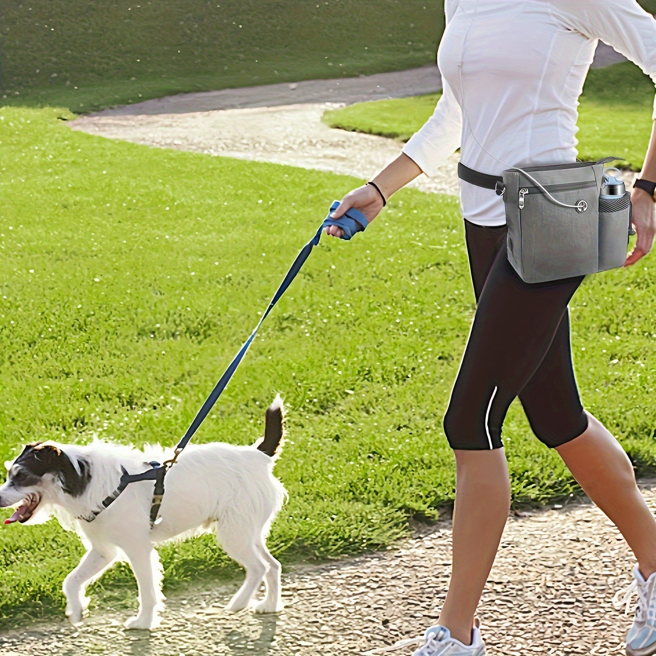 Dog Treat Pouch with Water Bottle Holder – Adjustable Bag for Training and Outdoor Activities