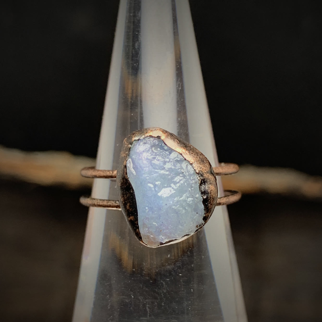 Natural Raw Stone Birth Ring – Selina