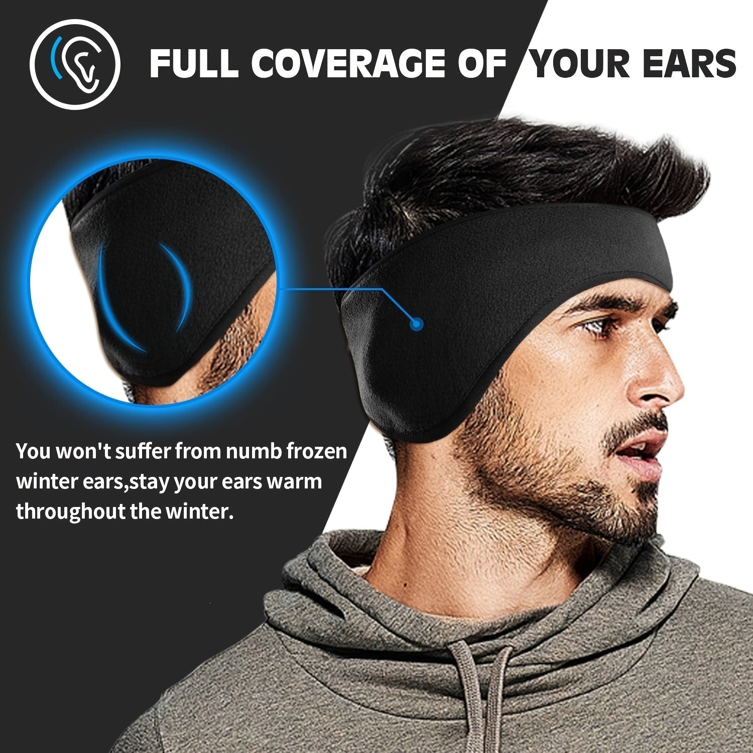 Fleece Ear Warmer Headband - Perfect for Outdoor Activities in Winter