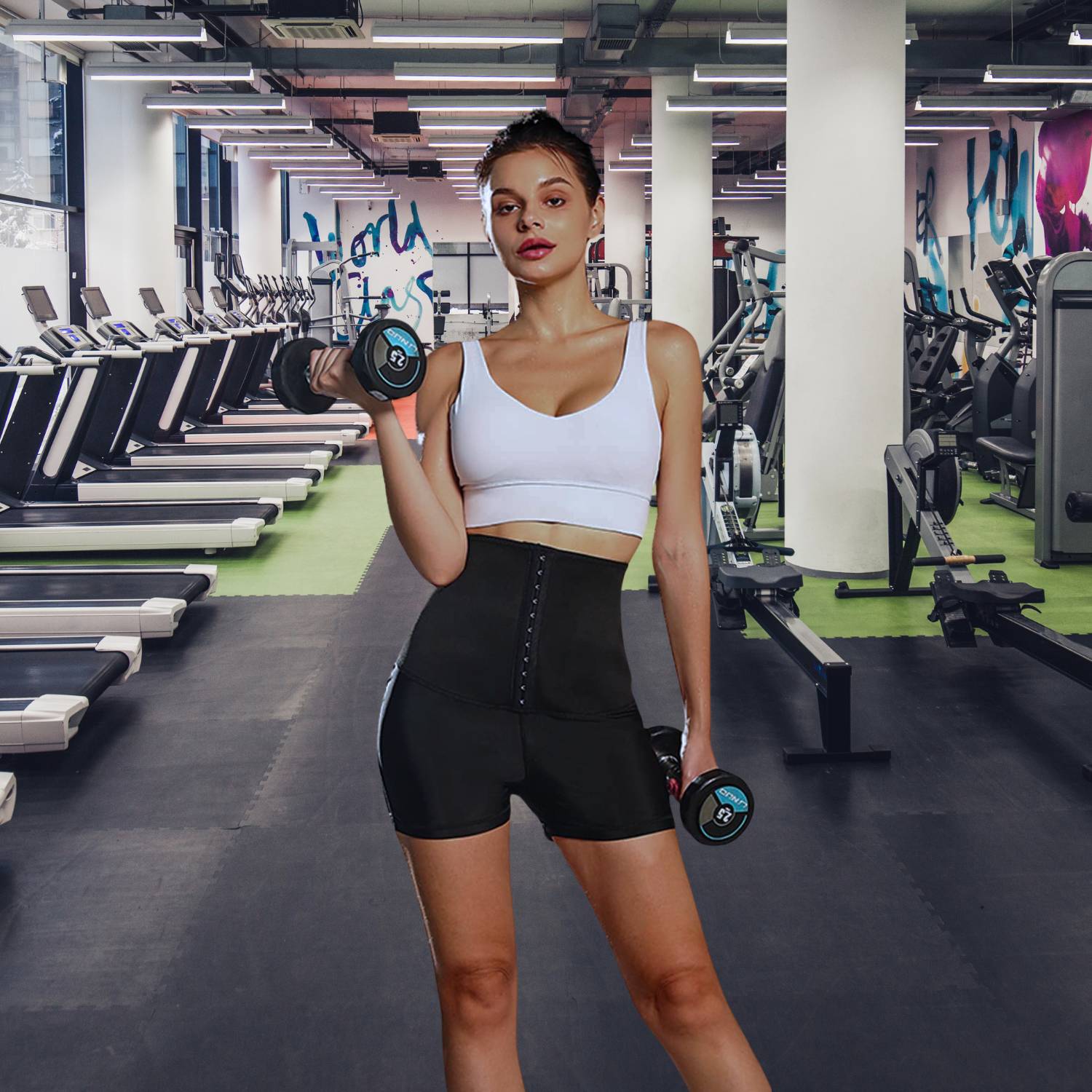 High-Waisted Sauna Sweat Pants with Waist Trainer - SweatSculpt