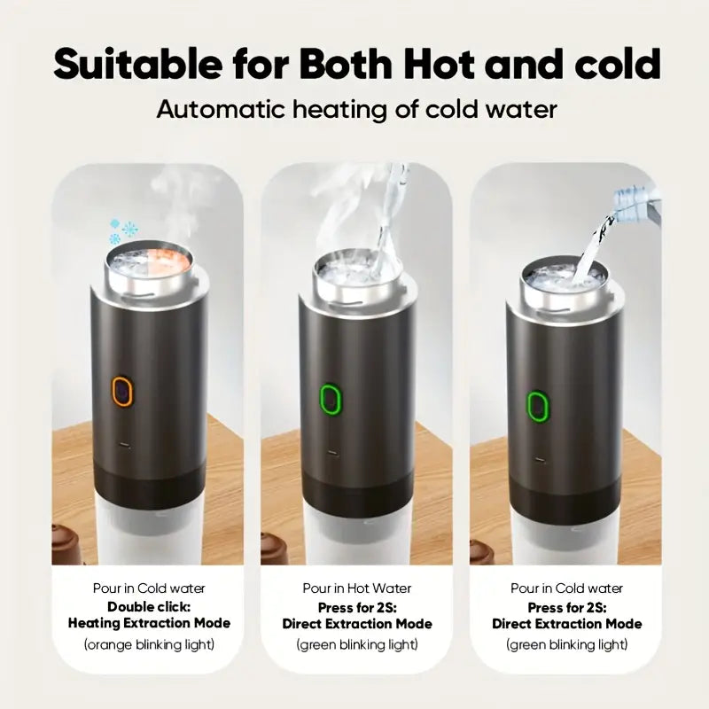 BrewGo - Portable Espresso Machine - Self-Heating Travel Coffee Maker, Suitable for Ground Coffee & Pods