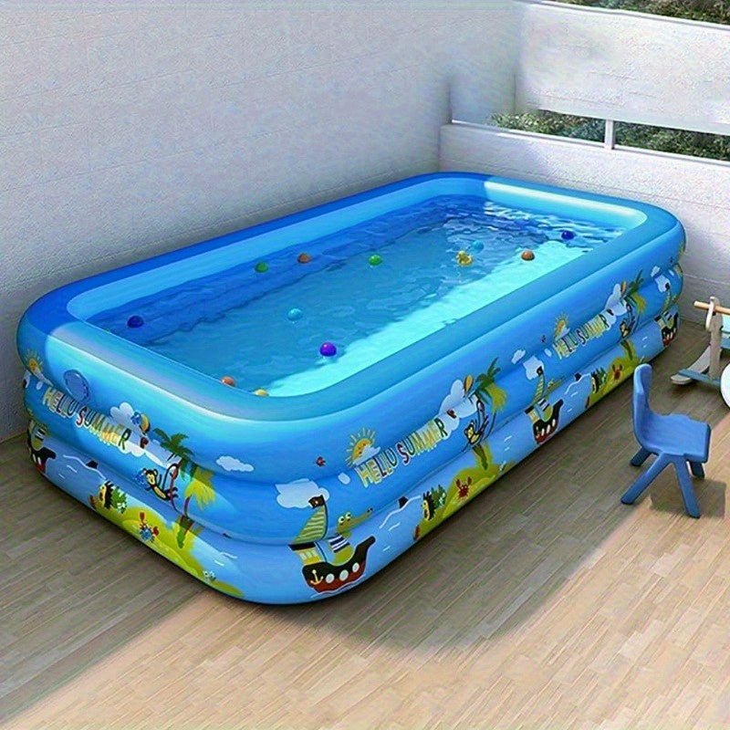 Ocean Splash Inflatable Children’s Pool – Thick PVC for Garden Fun