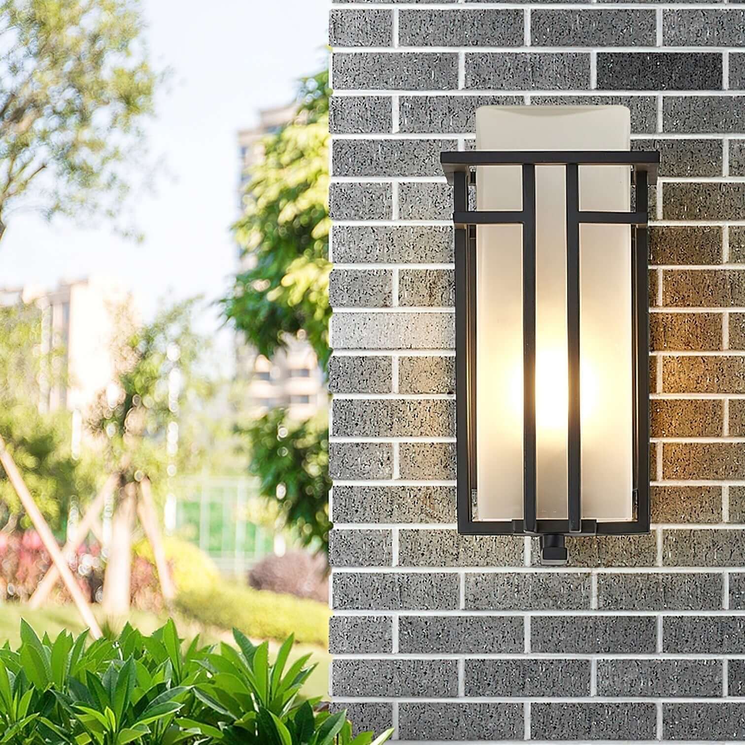 Outdoor Wall Lamp - Iron & Glass