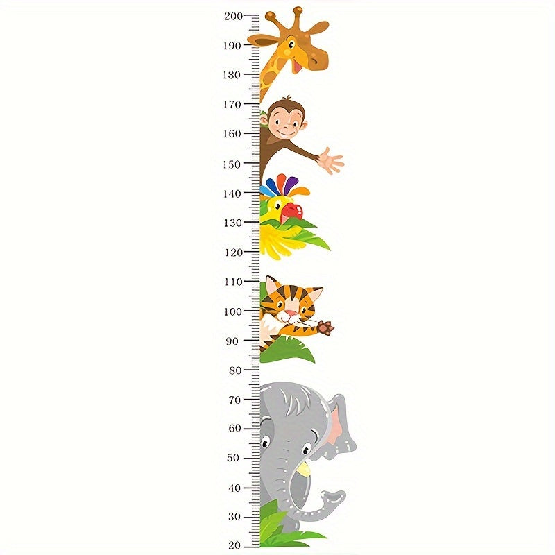 Animal Growth Chart Wall Stickers - Playful Measurement for Children