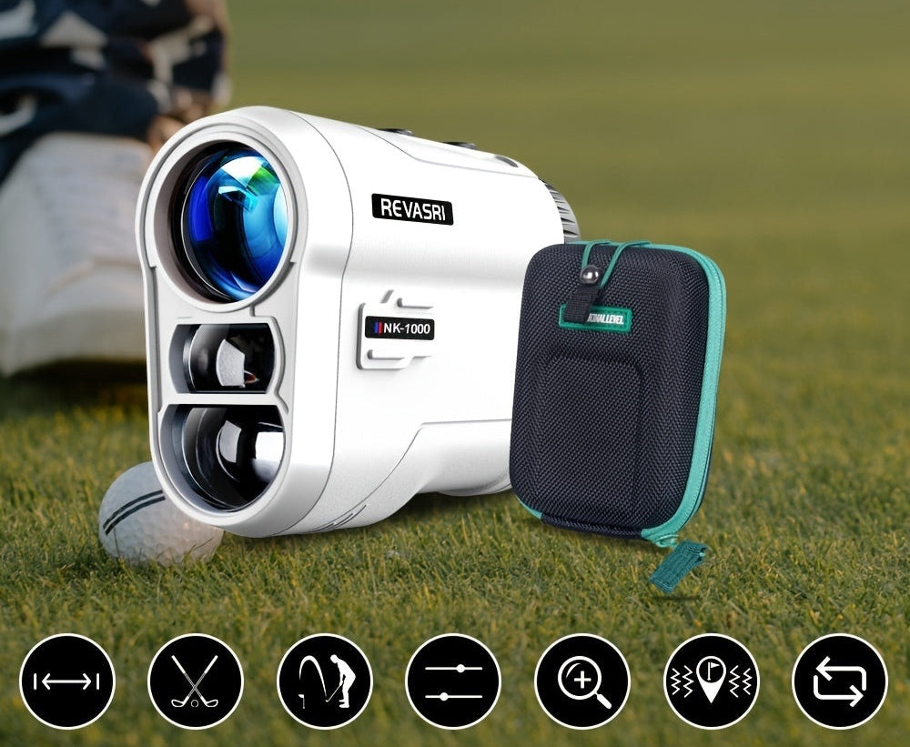 REVASRI – Golf Rangefinder with Slope & Pin Lock | Golf Distance Meter | 914m Laser, Rechargeable, Tournament-Legal Slope Function