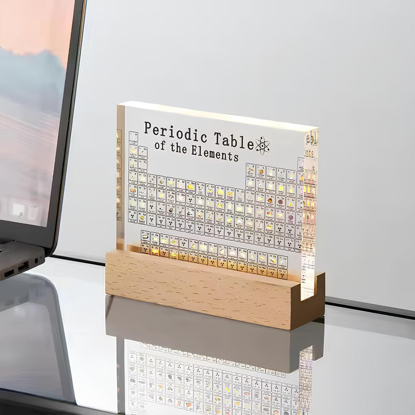 LuxaScience Periodic Table | Stylish 3D Acrylic Display with Real Elements