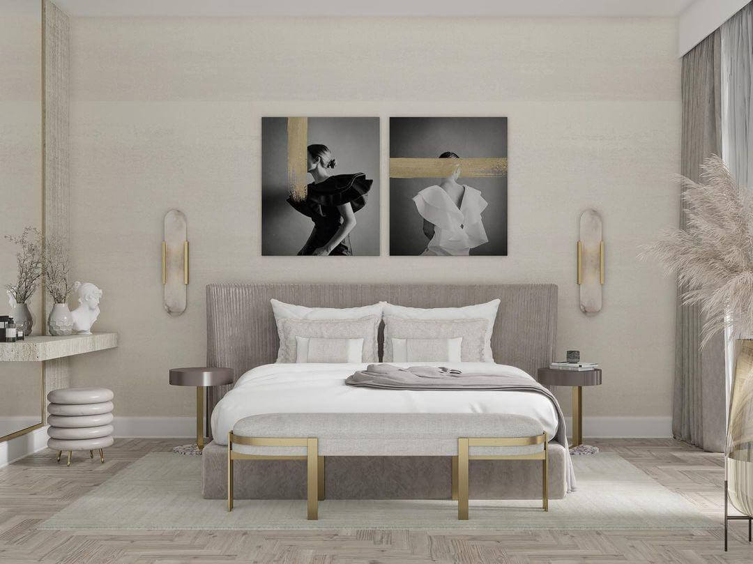 Modern Wall Lamp - Alabaster & Metal