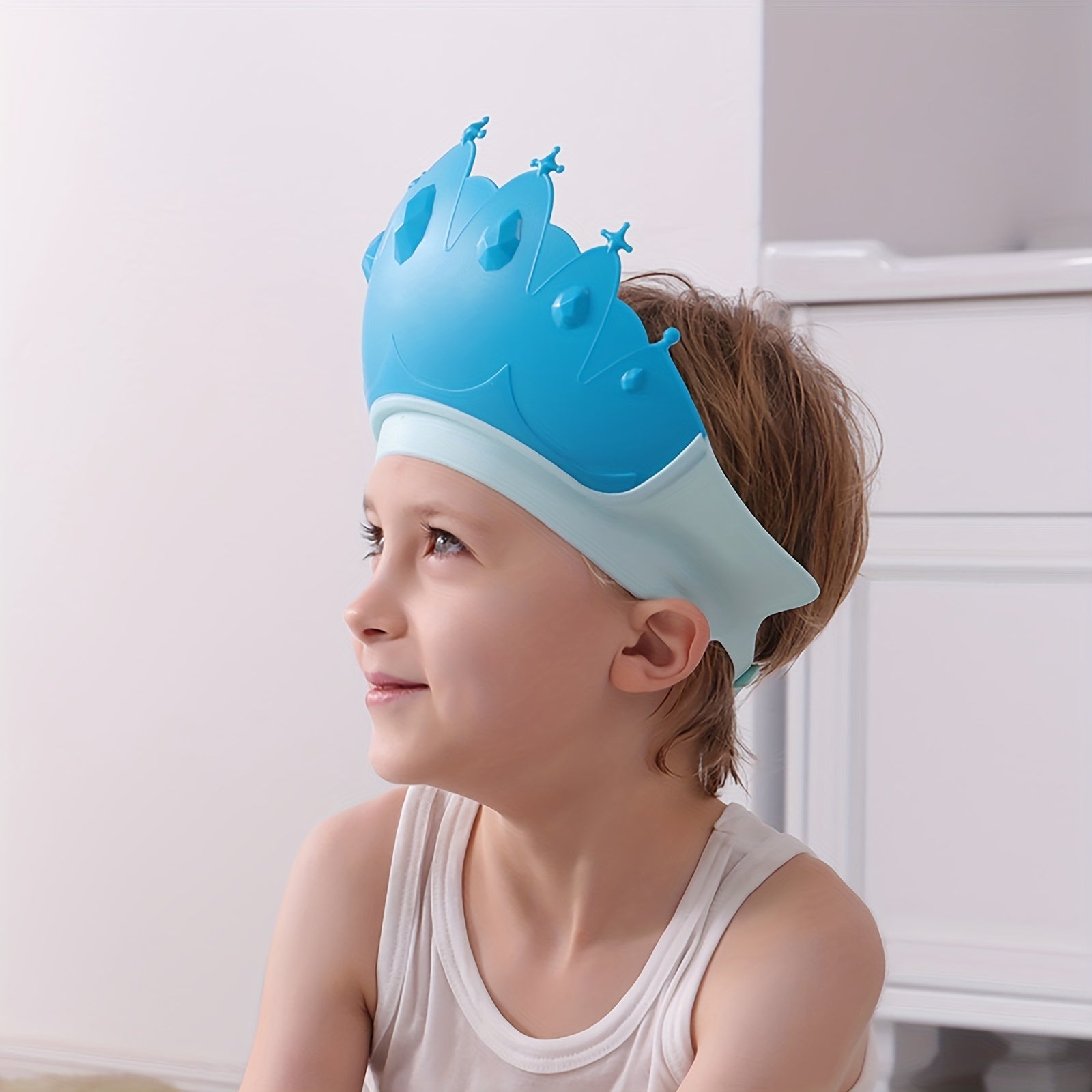 Shower Cap for Children with Ear Protection - Waterproof and Adjustable Bathing Cap for Safe Bathing