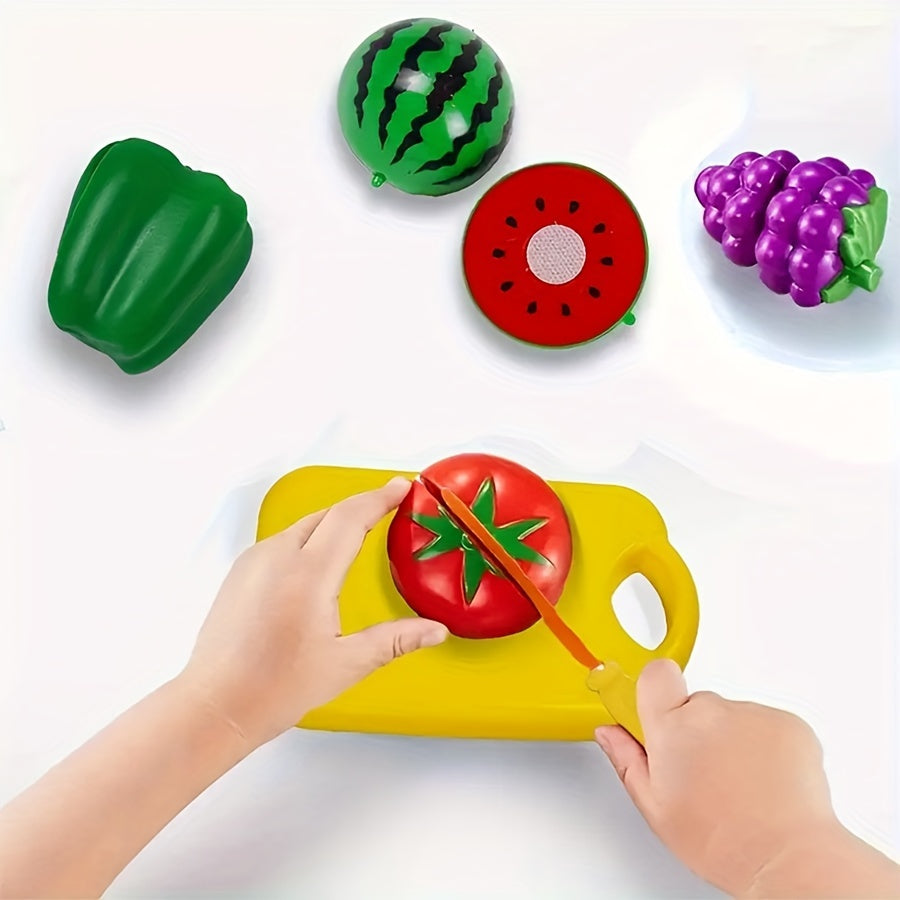 Educational Cutting Set with Food, Fruit and Vegetables – Perfect for Early Learning and Role Play