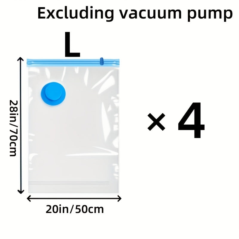 Set of Extra Large Vacuum Storage Bags – Reusable, Waterproof and Space-Saving