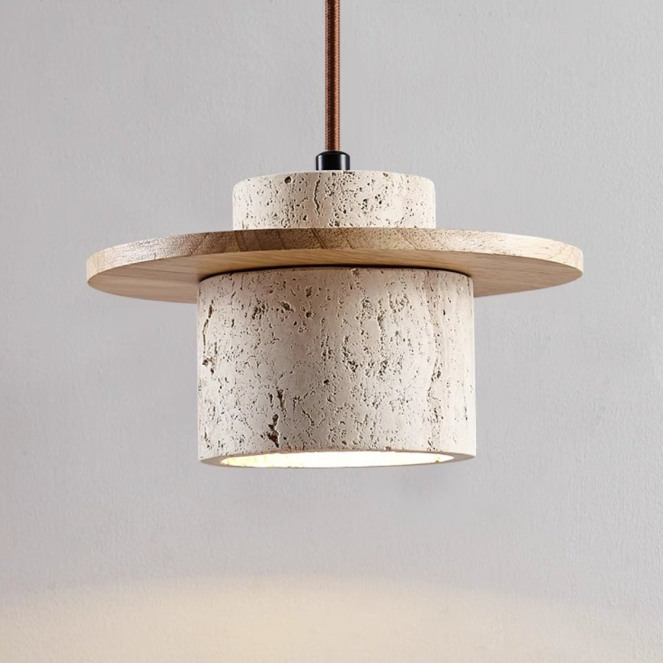 Travertine Pendant Lamp for Natural Luxury - StoneGlow