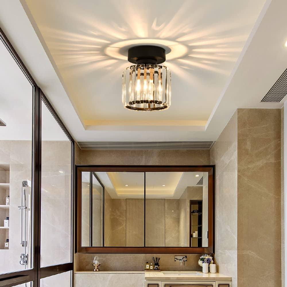Modern Crystal Ceiling Light – CrystalGlow