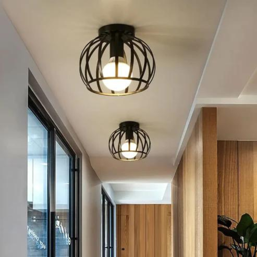 Trendy Industrial Ceiling Light with Open Design - ForgeLight