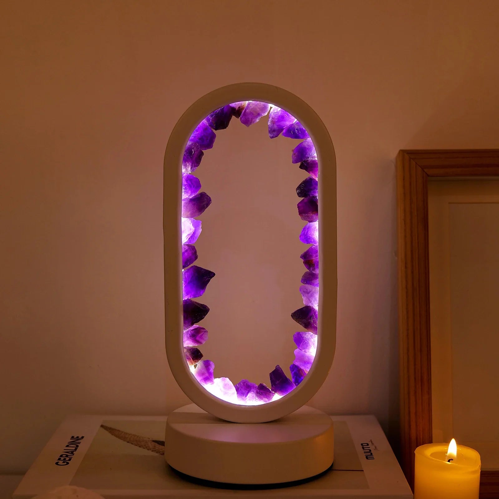 Handmade Amethyst Lamp - Serenith