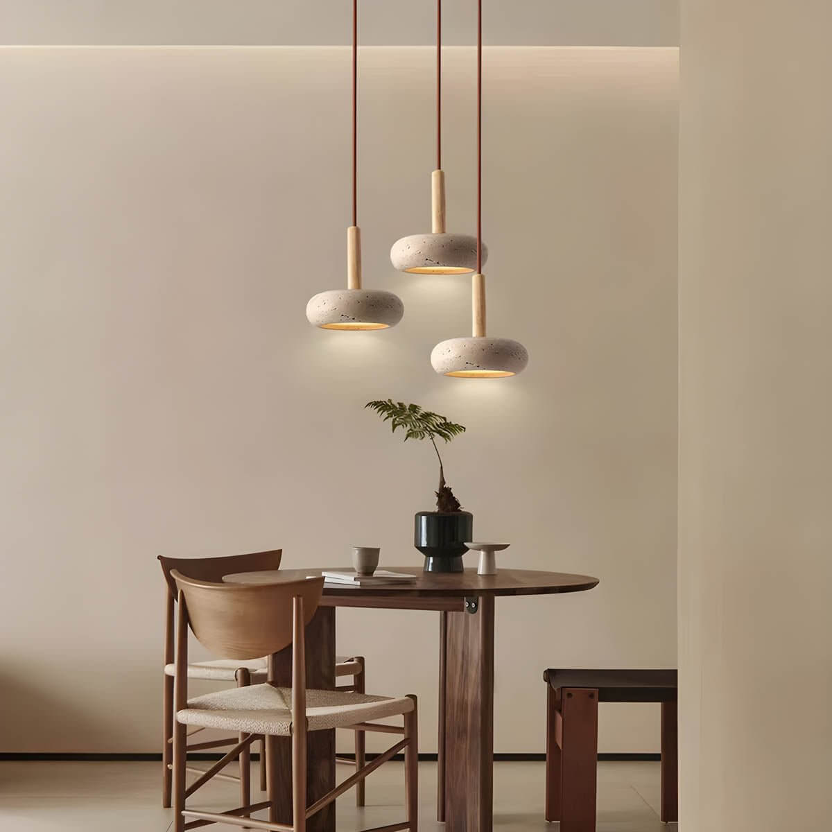 Natural Stone Pendant Lamp - Elegant & Sustainable