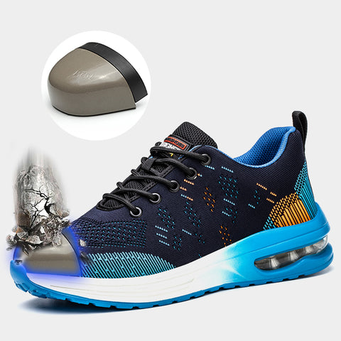 SafeSneakers Blue Air - Safety Shoe Sports Shoe Work Shoe Plastic Steel Toe