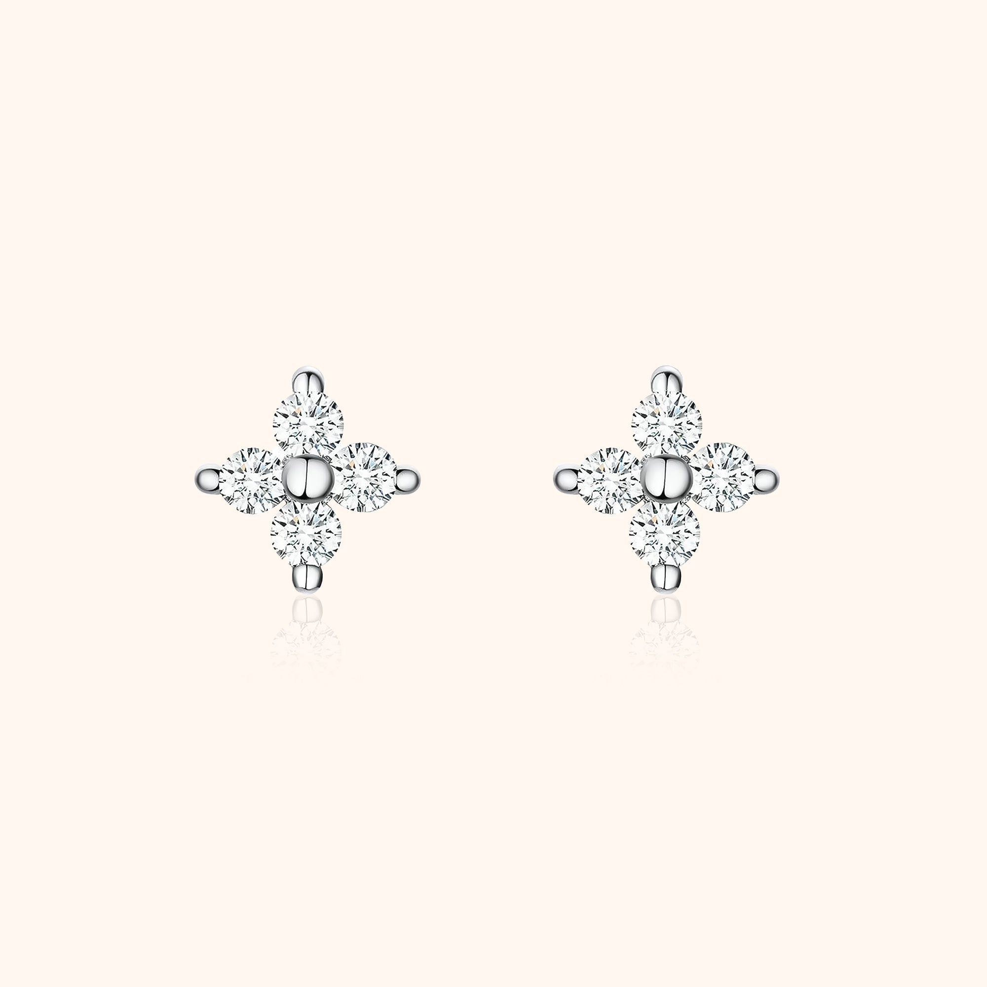 Flower-Shaped Zirconia Earrings – Elise